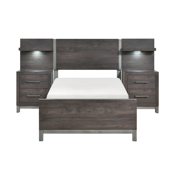 Zephyr - 5pc Set Twin Wall Bed (TB+2NS+2NS-P)