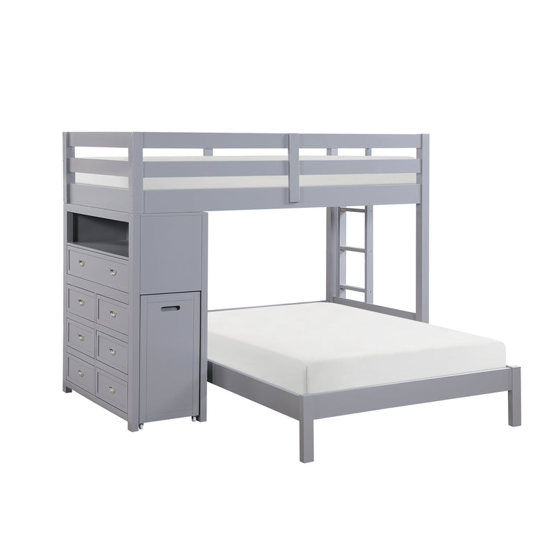 Sloane - (6) Twin/Full Loft Bunk Bed with Chest and Hidden Desk