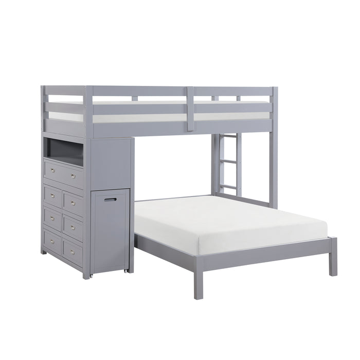 Sloane - (6) Twin/Full Loft Bunk Bed with Chest and Hidden Desk