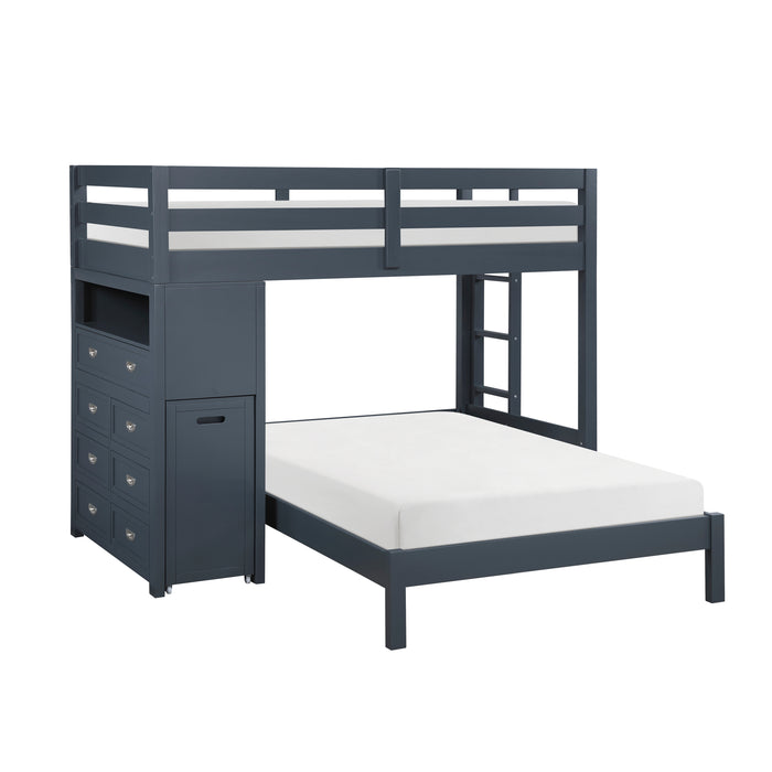 Sloane - (6) Twin/Full Loft Bunk Bed with Chest and Hidden Desk