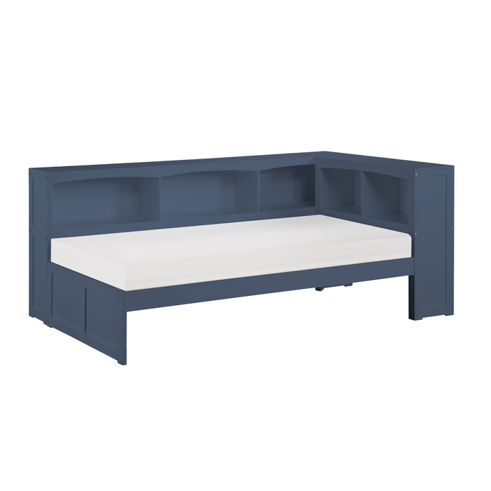 Nora - (3) Twin Bookcase Corner Platform Bed