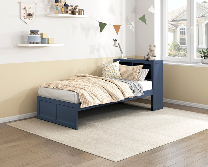 Nora - (2) Twin Bookcase Platform Bed