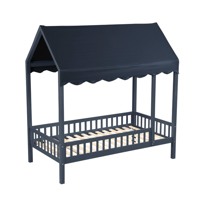 Sloane - Twin Canopy Platform Bed