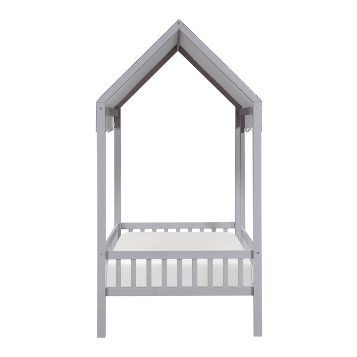 - Twin Canopy Platform Bed
