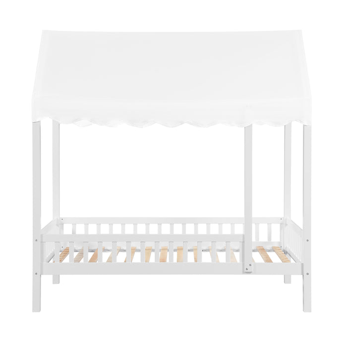 - Twin Canopy Platform Bed