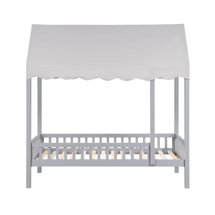 - Twin Canopy Platform Bed