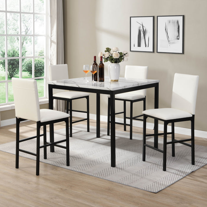 - WHITE COUNTER HEIGHT STOOL (4PC/BOX)