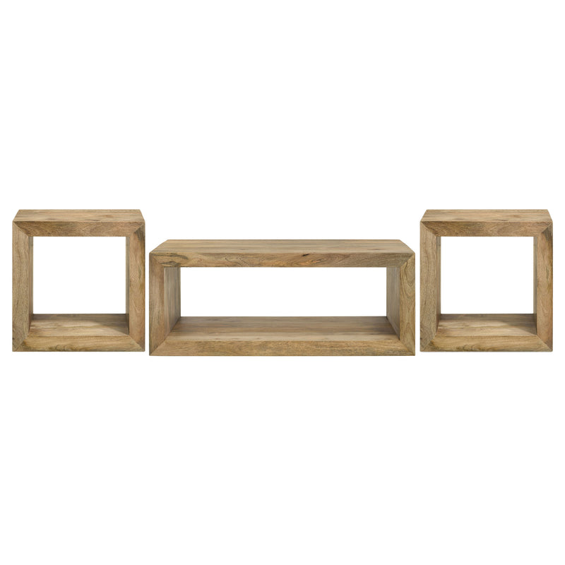 Benton 3-piece Solid Mango Coffee and End Table Set Natural