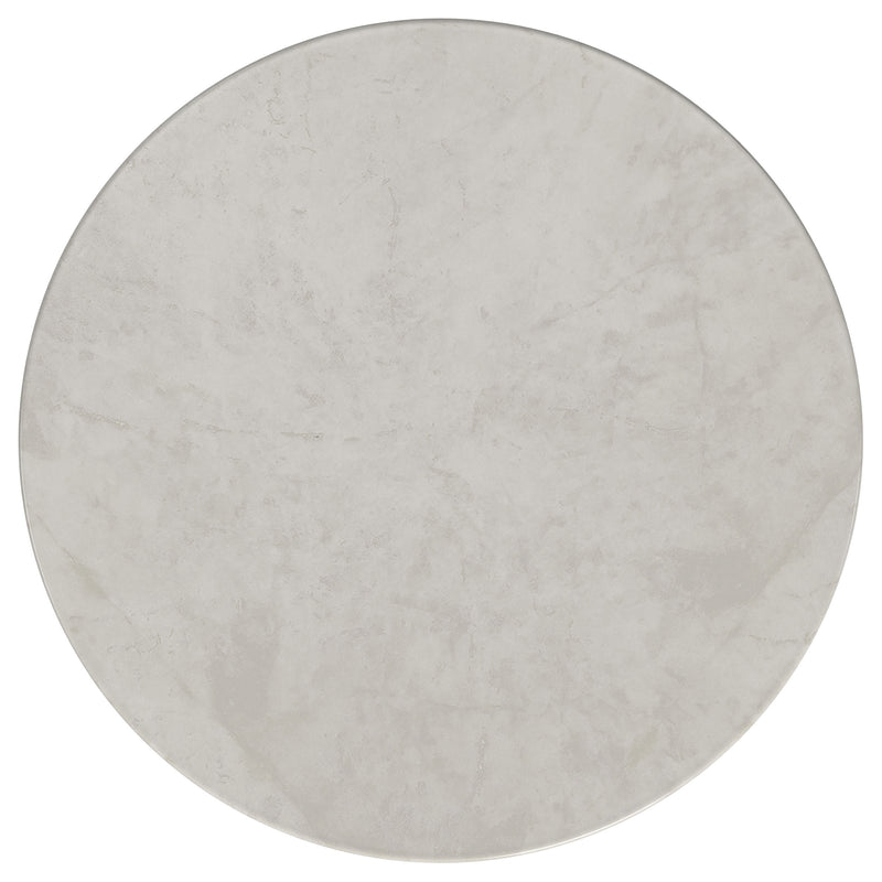 Hermas 3-piece Round Marble Coffee and End Table Set White