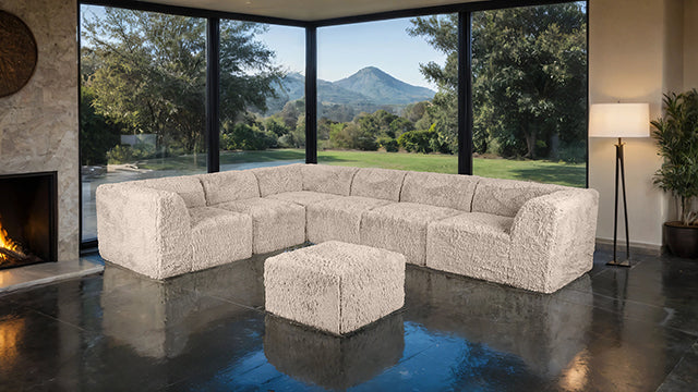 Nappi - Large L-Sectional w/ Ottoman (Compressed Foam)