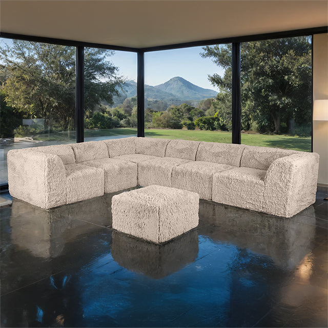 Nappi - Large L-Sectional w/ Ottoman (Compressed Foam)