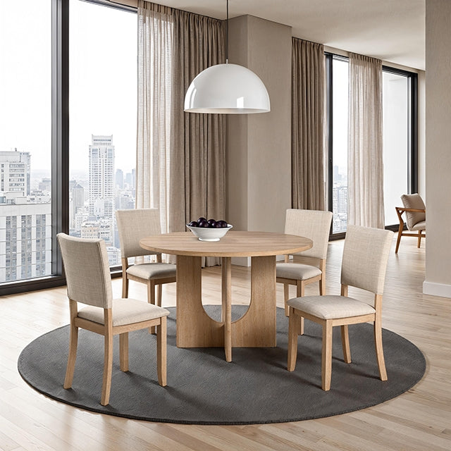 Oberto - 5 Pc Round Dining Table Set