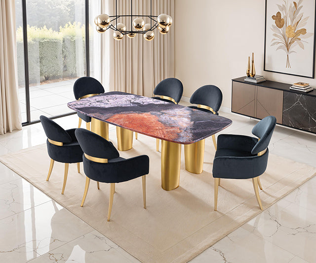 Northolt - 7 Pc. Dining Table Set W/ Black Chair