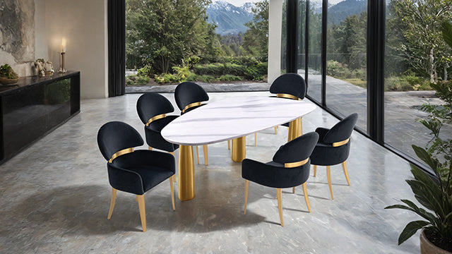 Northam - 7 Pc. Dining Table Set W/ Black Chair