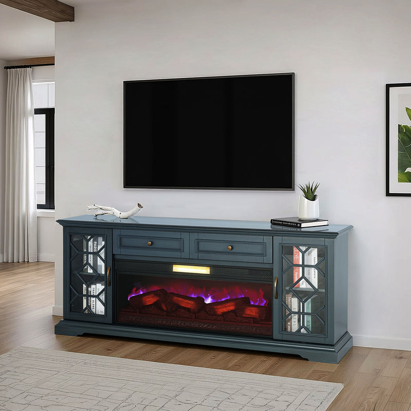 Fidel - 74'' TV Console w/ Electric Fireplace