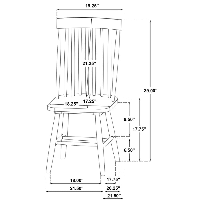 Hamlyn 5-piece Round Wood Dining Set Black