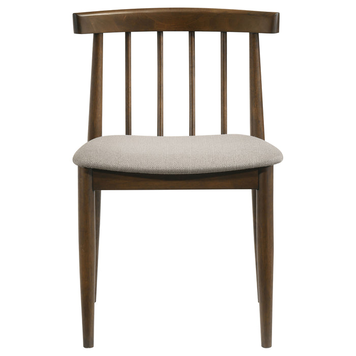 Hamlyn 5-piece Round Wood Dining Set Wheat and Walnut