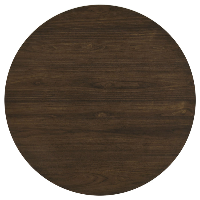 Hamlyn 5-piece Round Wood Dining Set Cream and Walnut