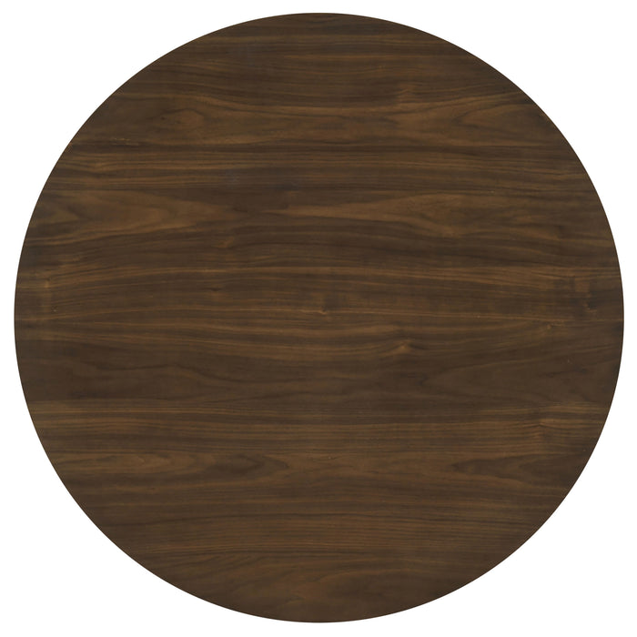 Hamlyn 5-piece Round Wood Counter Height Dining Set Grey and Walnut