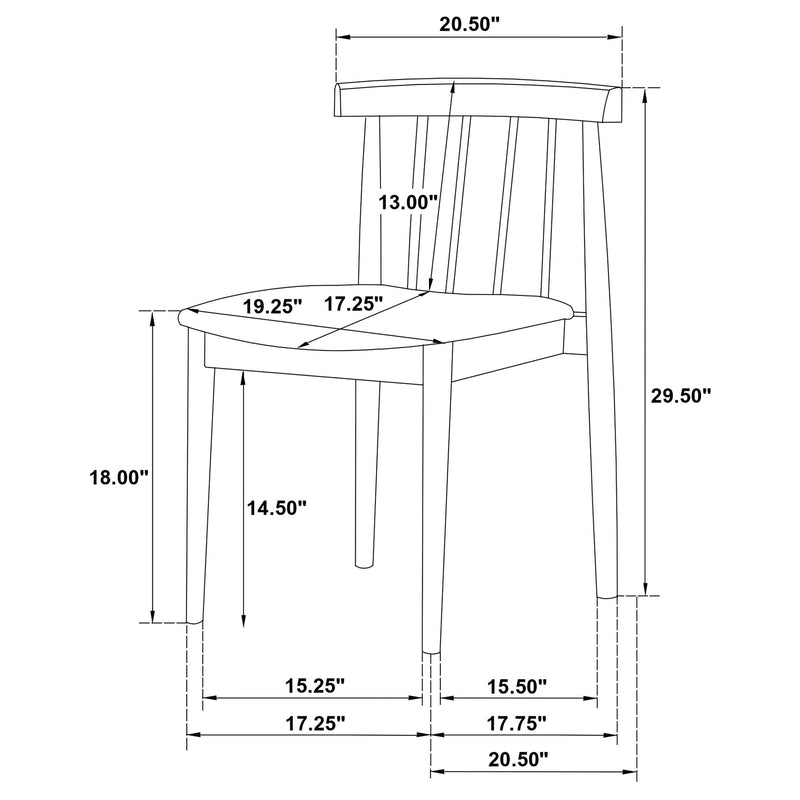 Strouse 5-piece Dining Set Wheat and Black