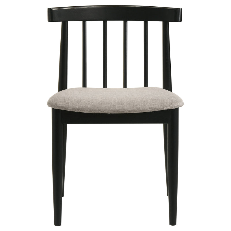 Cullen Dining Side Chair Upholstered Seat Black (Set of 2)