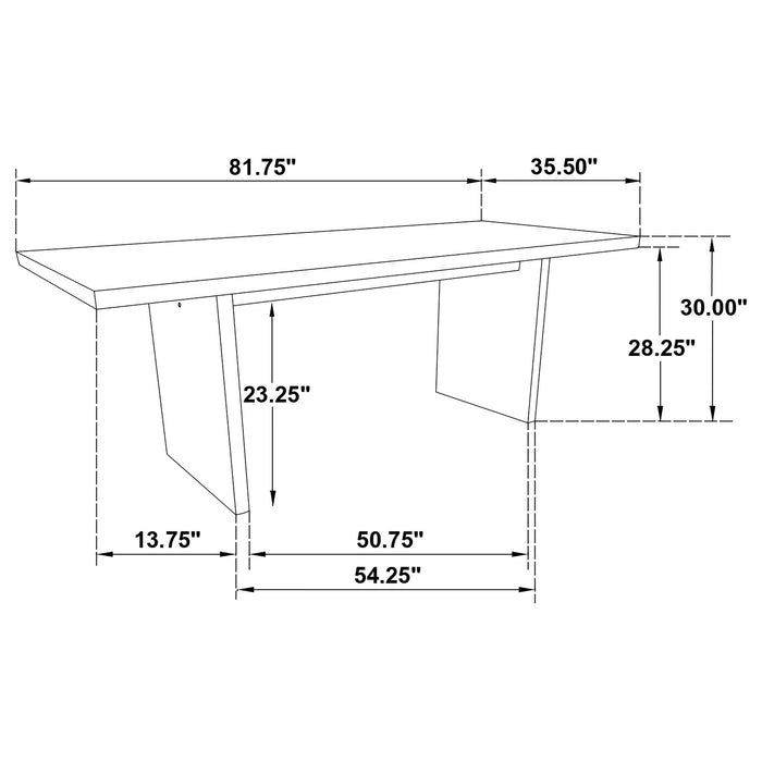 Decker 7-piece 82-inch Rectangular Dining Set Wheat and Black