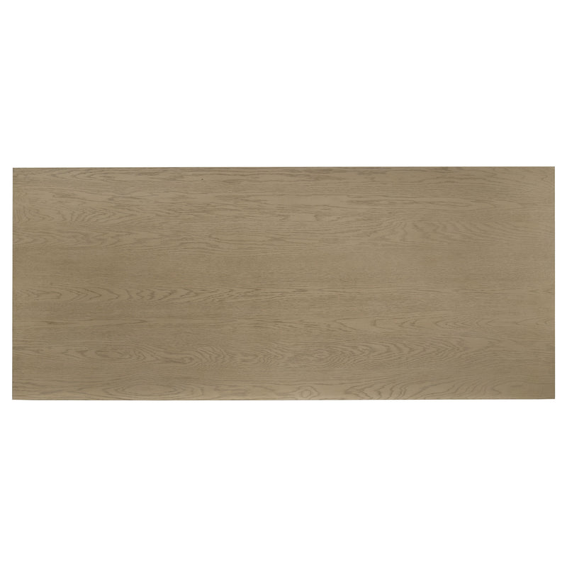 Decker 7-piece 82-inch Rectangular Dining Set Wheat and Natural Oak