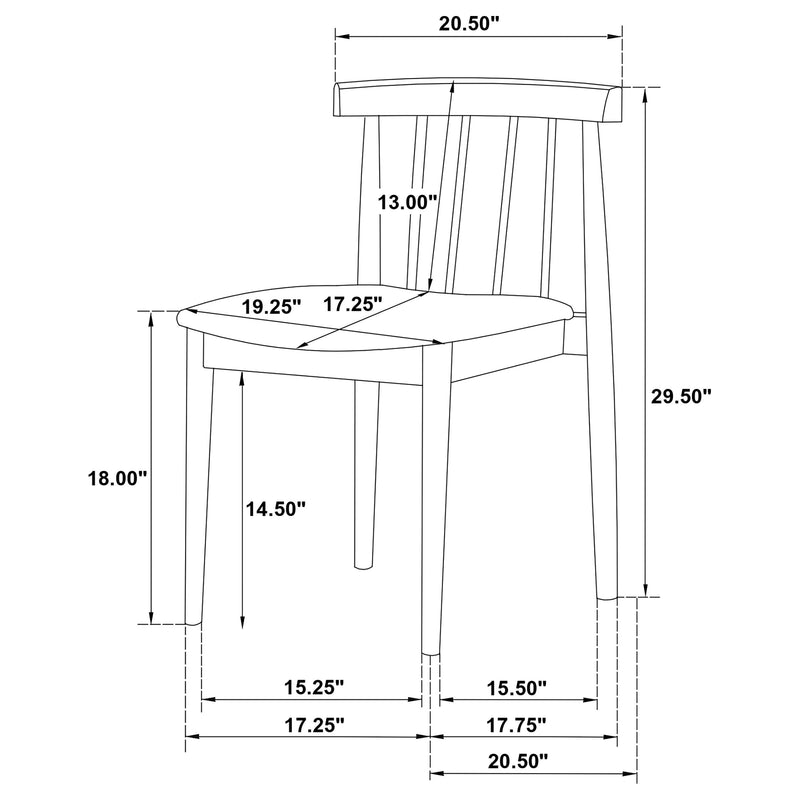 Decker 7-piece 82-inch Rectangular Dining Set Wheat and Natural Oak