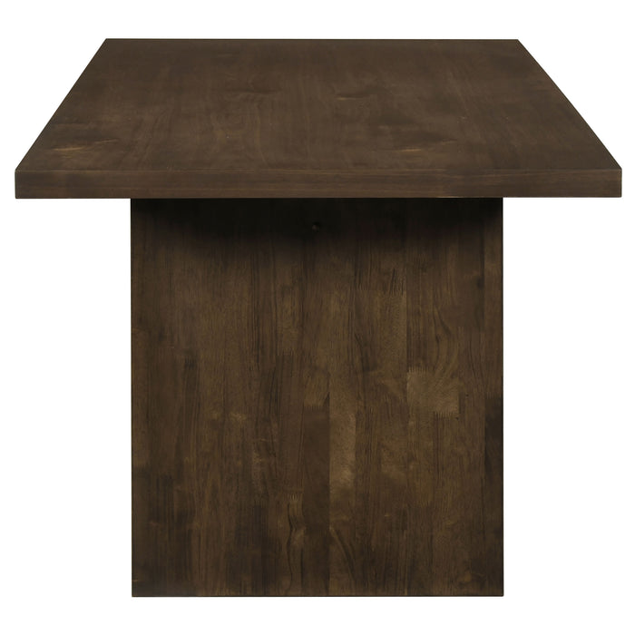 Decker 7-piece 82-inch Rectangular Dining Set Wheat and Walnut