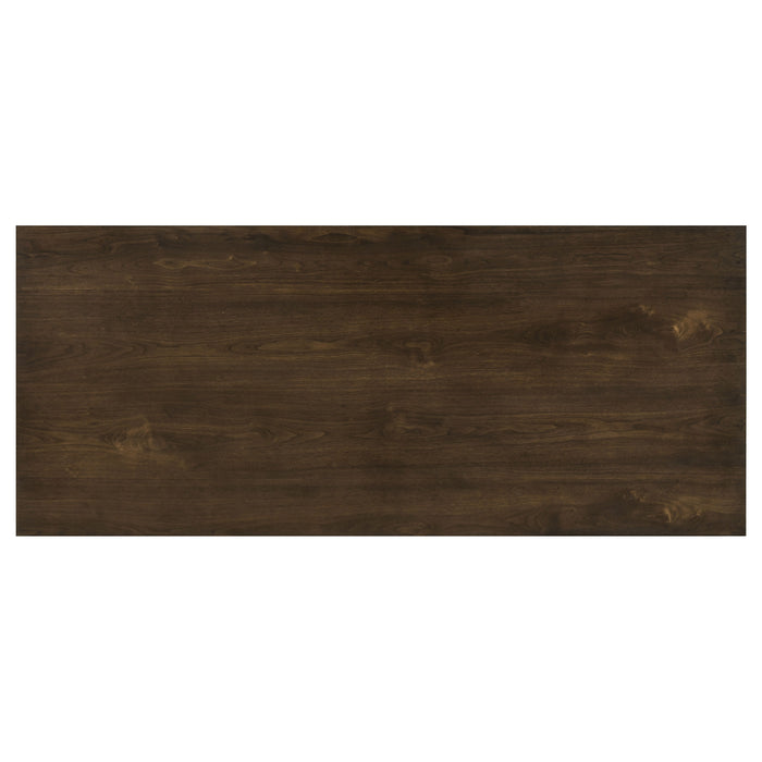 Decker 7-piece 82-inch Rectangular Dining Set Black and Walnut
