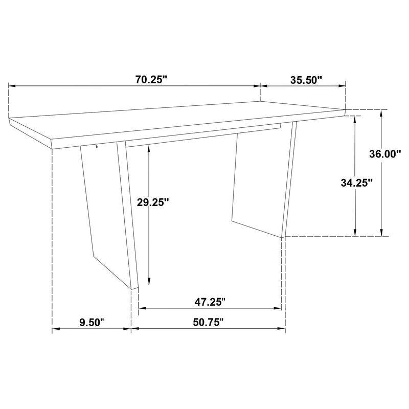 Decker 7-piece 70-inch Rectangular Counter Height Dining Set Cream and Black