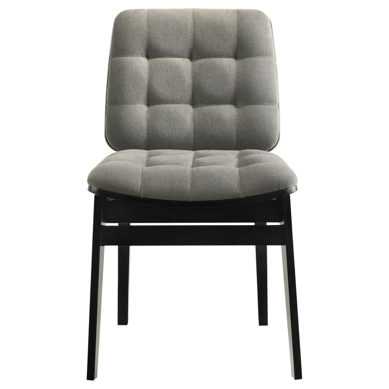Redbridge Upholstered Side Chair Grey and Black (Set of 2)