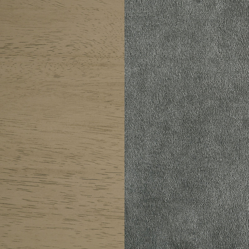 Redbridge Upholstered Counter Chair Grey and Natural Oak (Set of 2)