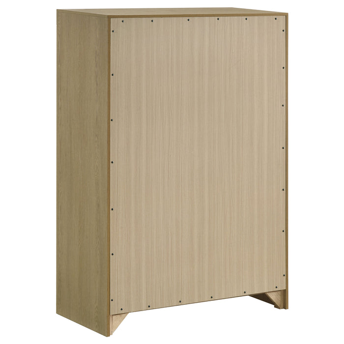 Hendricks 5-piece Eastern King Bedroom Set Light Oak