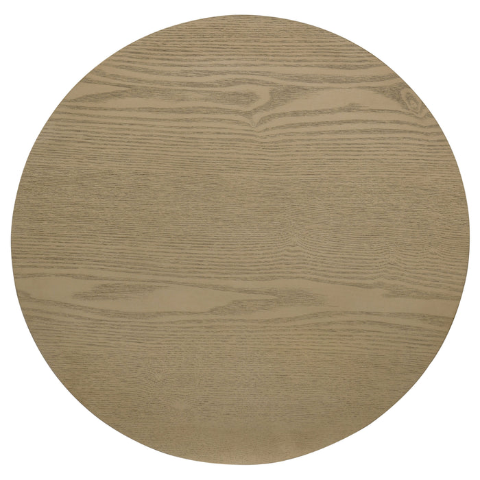 Hamlyn 3-piece Round Fluted Coffee and End Table Set Natural Oak