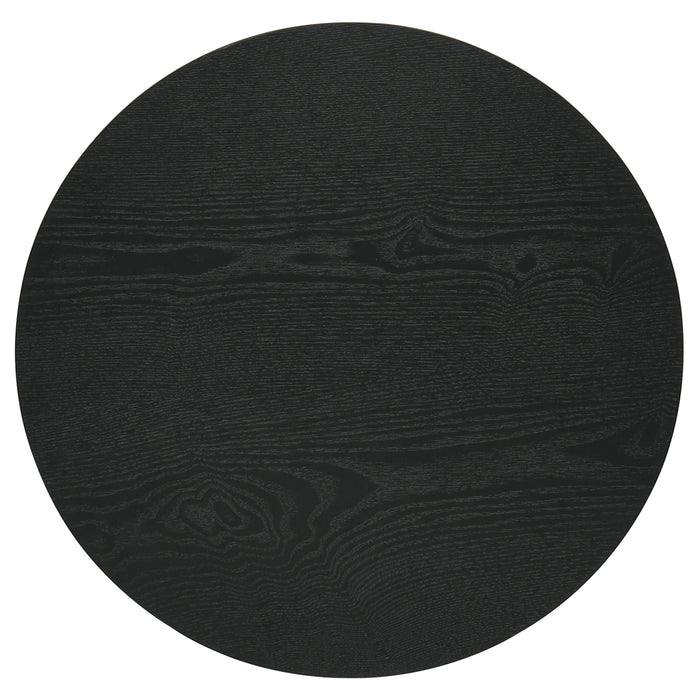Hamlyn 3-piece Round Fluted Coffee and End Table Set Black