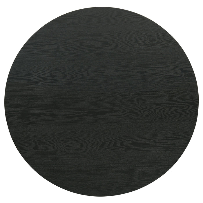 Hamlyn 3-piece Round Fluted Coffee and End Table Set Black