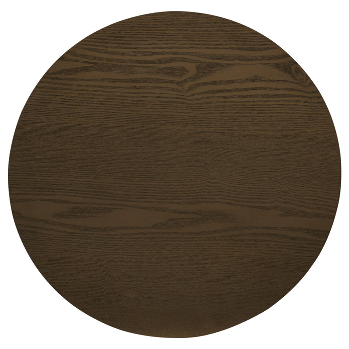 Hamlyn 2-piece Round Fluted Coffee and End Table Set Walnut