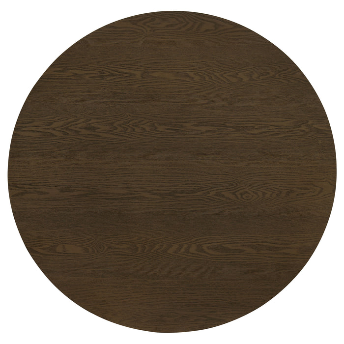 Hamlyn 2-piece Round Fluted Coffee and End Table Set Walnut