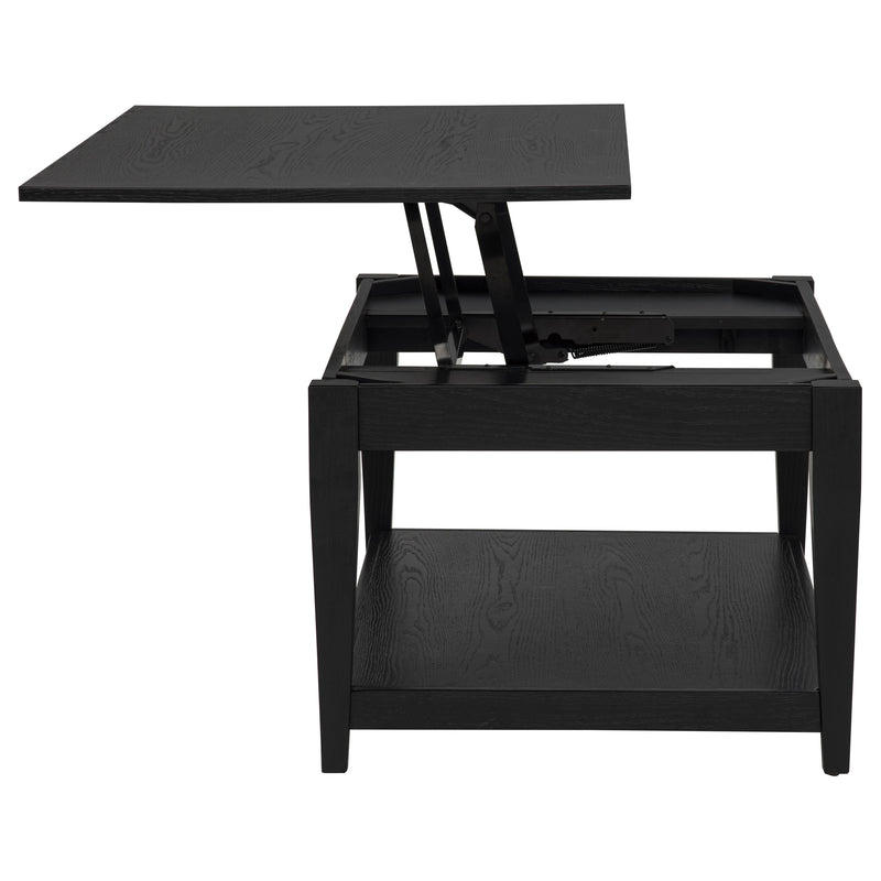 Lindenton 2-piece Wood Lift-Top Coffee and End Table Set Black