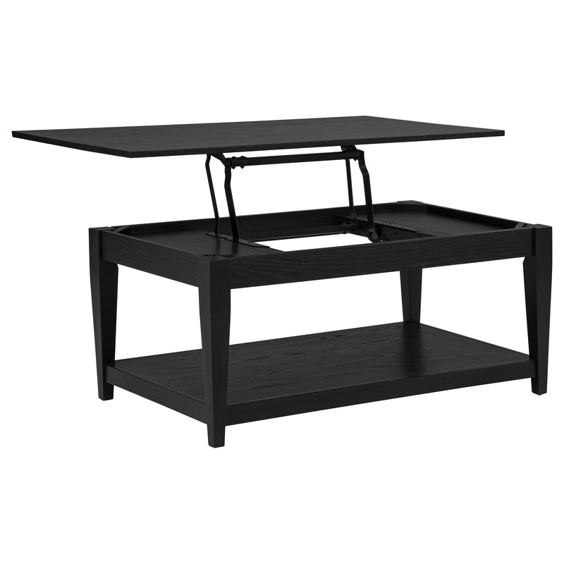 Lindenton 3-piece Wood Lift-Top Coffee and End Table Set Black