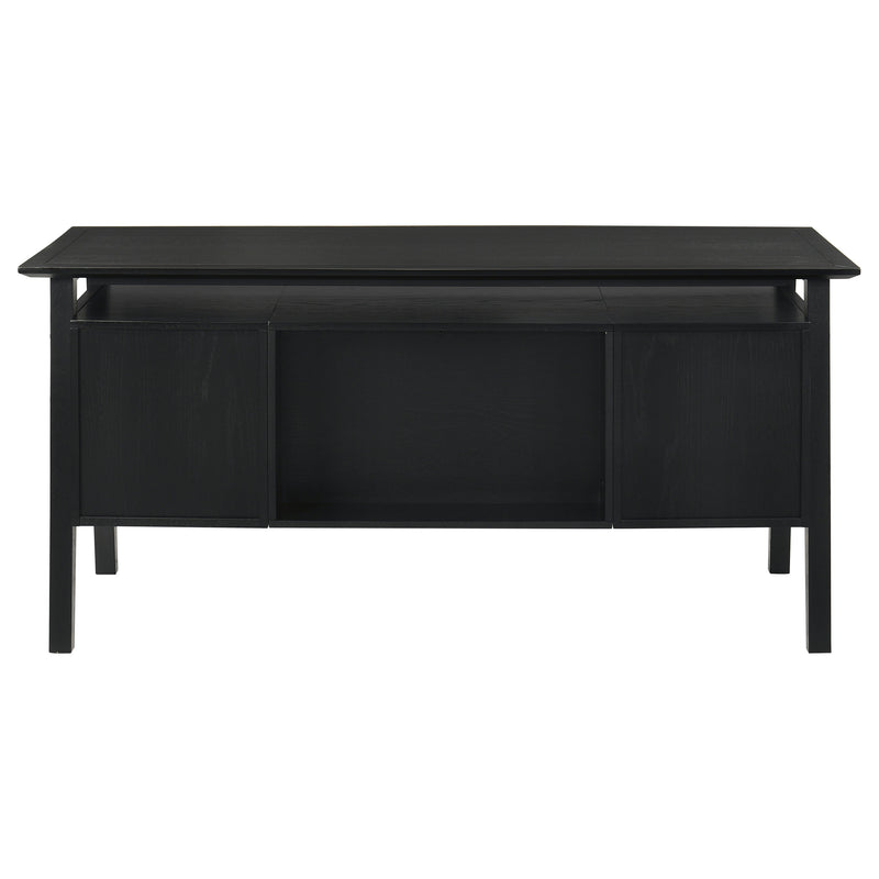 Goodson 64-inch 4-Drawer Double Pedestal Computer Desk Black