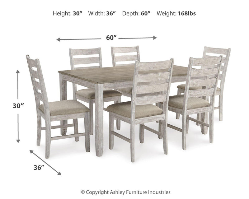 Juego de mesa de comedor Skempton (7 piezas)