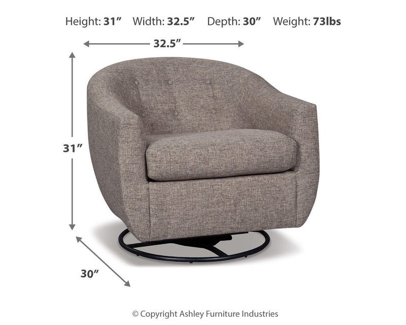 Sillón giratorio con reposapiés Upshur