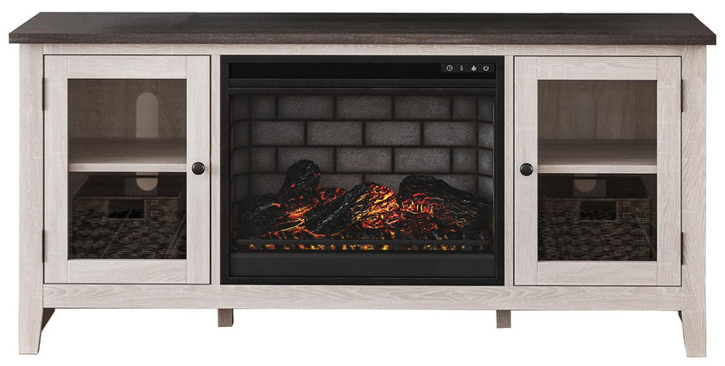 Mueble de TV Dorrinson de 60" con chimenea eléctrica