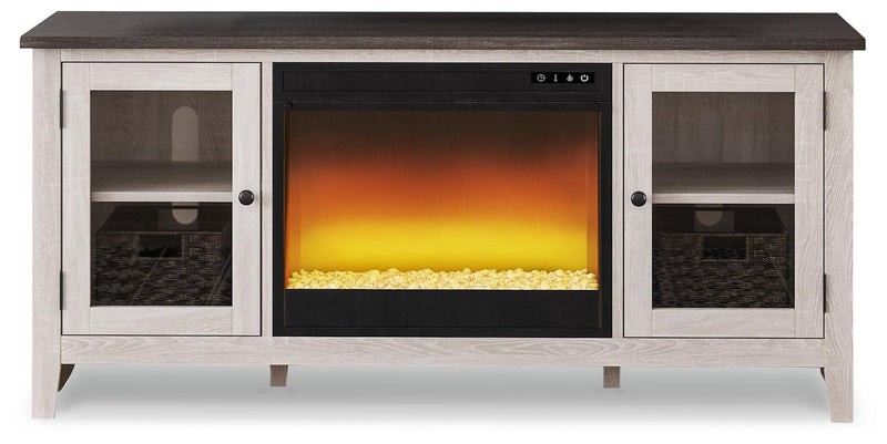 Mueble de TV Dorrinson de 60" con chimenea eléctrica