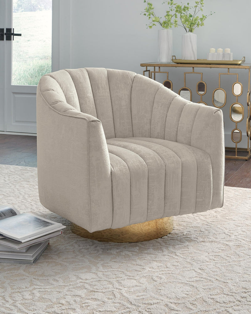 Sillón giratorio con acento Penzlin