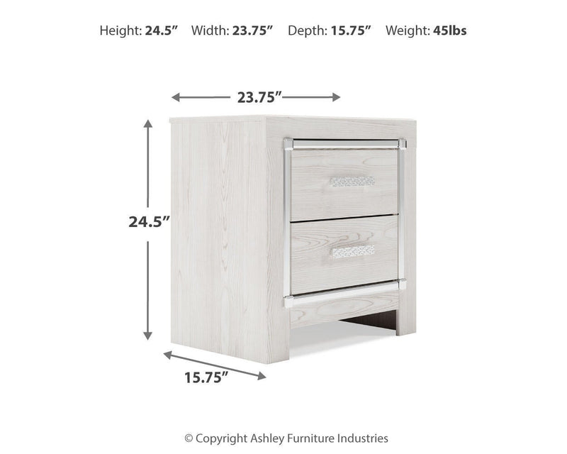 Altyra Two Drawer Night Stand