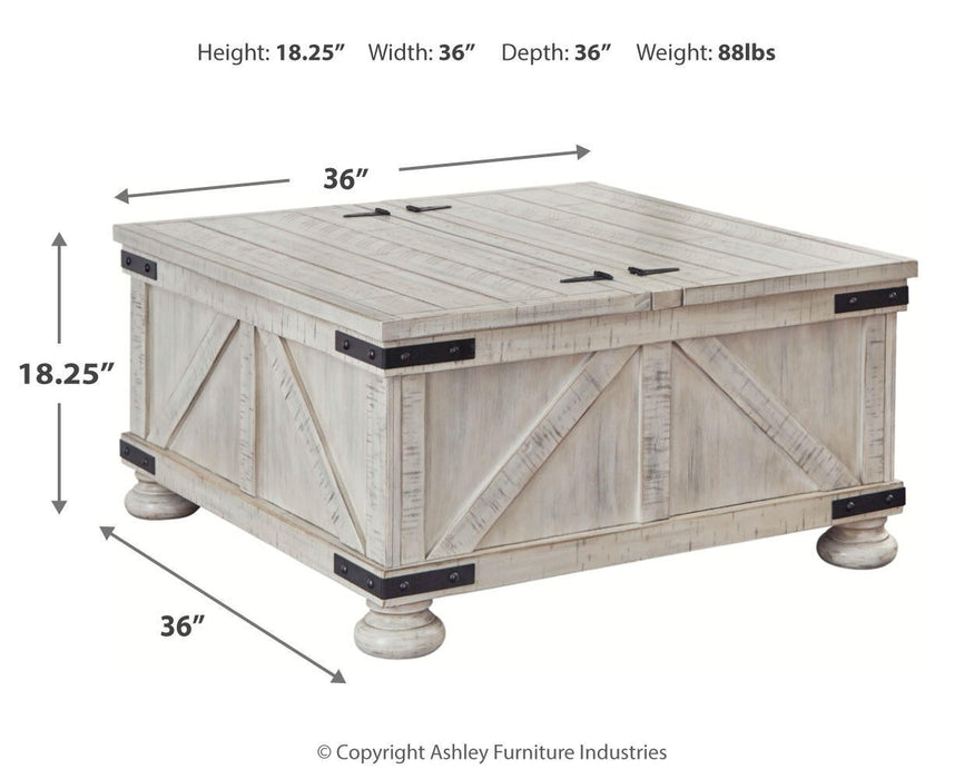 Mesa de cóctel Carynhurst con espacio de almacenamiento