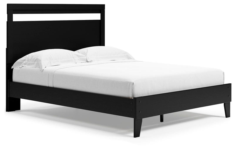 Cama Queen con plataforma y paneles Finch